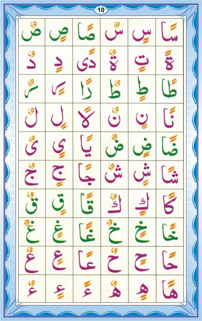 Noorani Qaida Page 10 - Lesson 5 - Quran Ayat