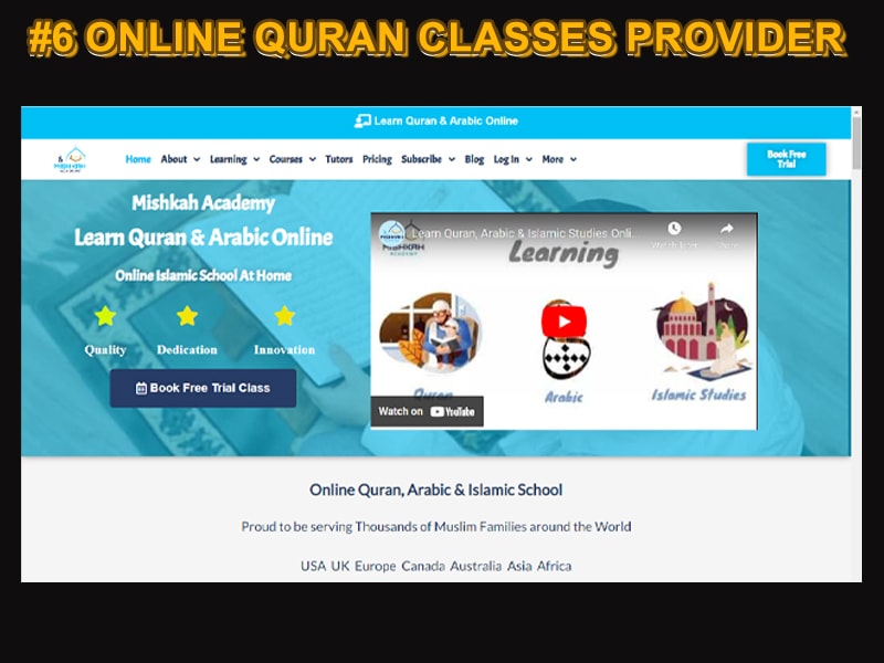 6. Mishkah Academy - Top Ranked Online Quran Classes Providers
